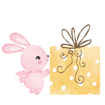 cute pink bunny girl making cute gesture png