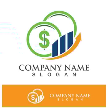 Business finance logo template vector