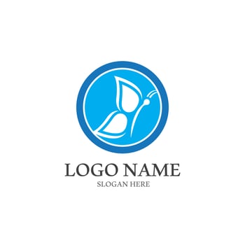 Butterfly logo icon vector design