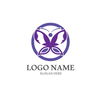 Butterfly logo icon vector design
