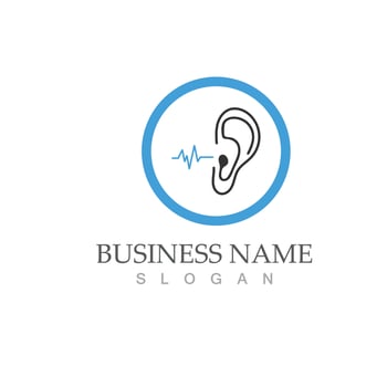 Hearing Logo Template vector