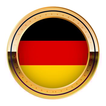 Germany Flag Emblem, Gold Medal Model, World Cup Flag, Lower Third Icon vector