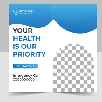 medical healthcare service social media post free vector