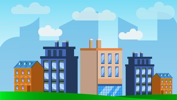 City Landscape Background vector