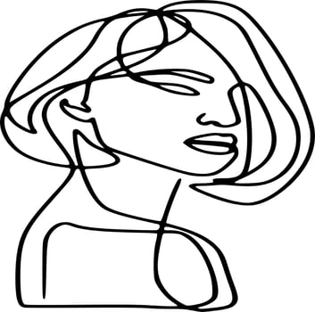 Black and white one line art vectors
