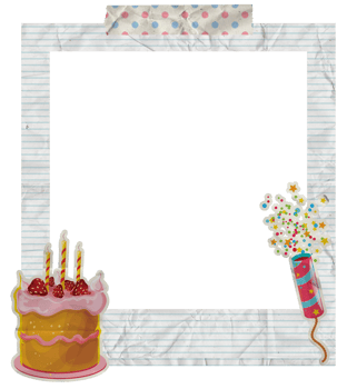 Creative Birthday Photo Frame png