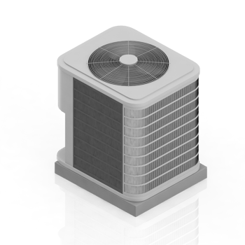 Isometric air conditioning 3D render png