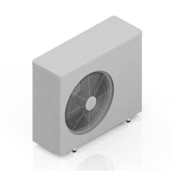 Isometric air conditioning 3D render png