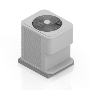 Isometric air conditioning 3D render png