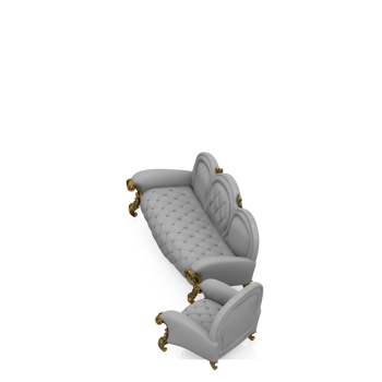 Isometric Armchair Isolated 3D render png