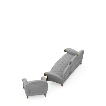 Isometric Armchair Isolated 3D render png
