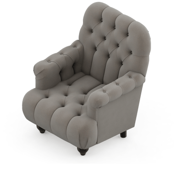 Isometric Armchair Isolated 3D render png