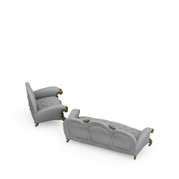 Isometric Armchair Isolated 3D render png