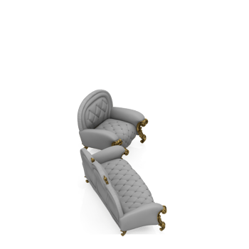 Isometric Armchair Isolated 3D render png