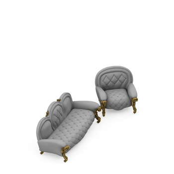Isometric Armchair Isolated 3D render png