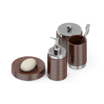Isometric bathroom items 3D isolated render png