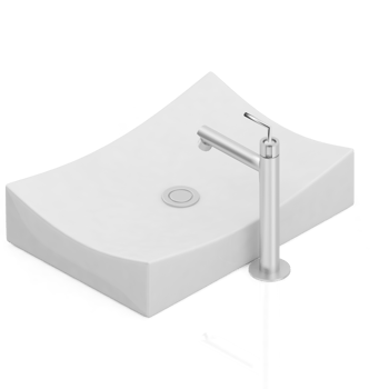 Isometric bathroom items 3D isolated render png