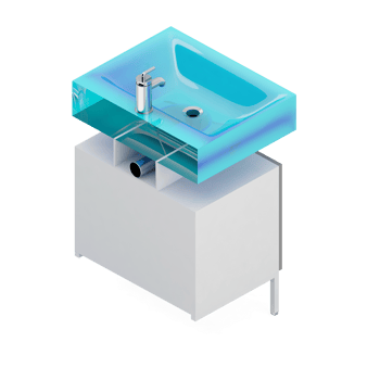Isometric bathroom items 3D isolated render png