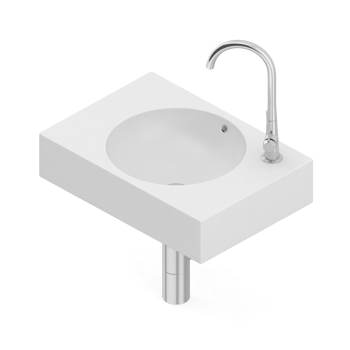 Isometric bathroom items 3D isolated render png