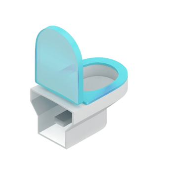 Isometric bathroom items 3D isolated render png