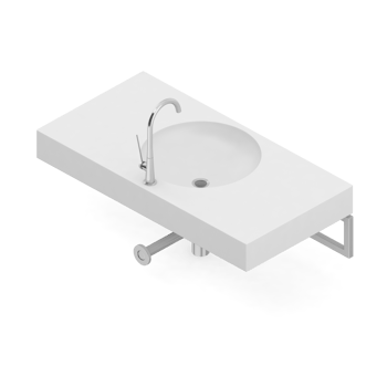 Isometric bathroom items 3D isolated render png