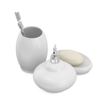 Isometric bathroom items 3D isolated render png