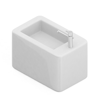Isometric bathroom items 3D isolated render png
