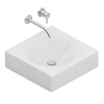 Isometric bathroom items 3D isolated render png