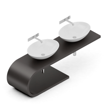 Isometric bathroom items 3D isolated render png