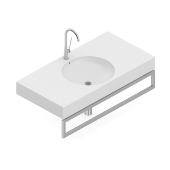 Isometric bathroom items 3D isolated render png