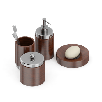 Isometric bathroom items 3D isolated render png