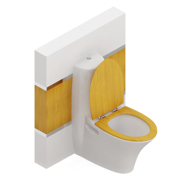 Isometric bathroom items 3D isolated render png