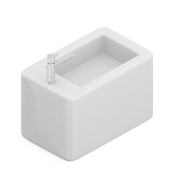 Isometric bathroom items 3D isolated render png