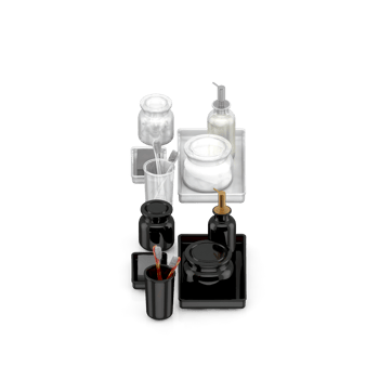 Isometric bathroom items 3D isolated render png