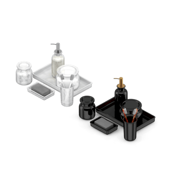 Isometric bathroom items 3D isolated render png