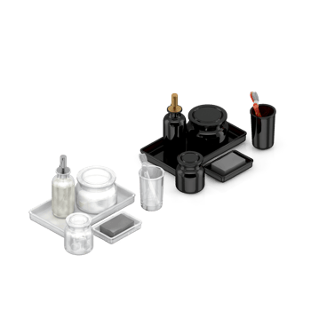 Isometric bathroom items 3D isolated render png