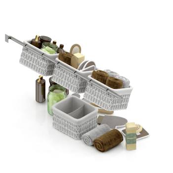 Isometric bathroom items 3D isolated render png
