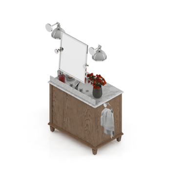 Isometric bathroom items 3D isolated render png