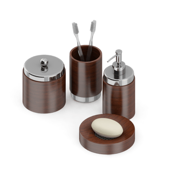 Isometric bathroom items 3D isolated render png