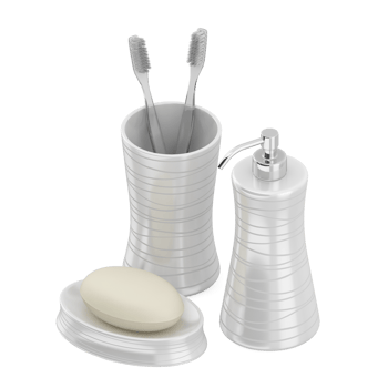 Isometric bathroom items 3D isolated render png