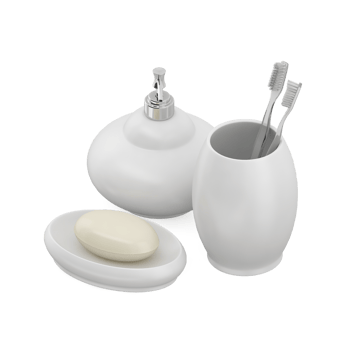 Isometric bathroom items 3D isolated render png
