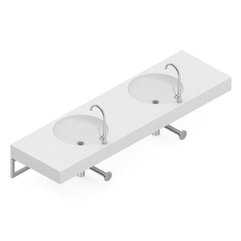 Isometric bathroom items 3D isolated render png