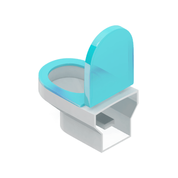Isometric bathroom items 3D isolated render png