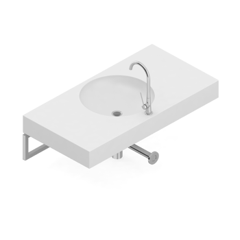 Isometric bathroom items 3D isolated render png