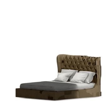 Isometric Bedroom 3D render png