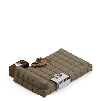 Isometric Bedroom 3D render png