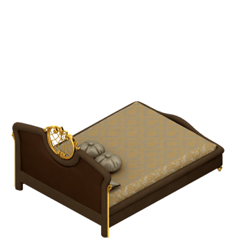 Isometric Bedroom 3D render png