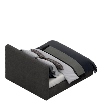 Isometric Bedroom 3D render png