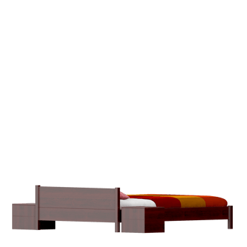 Isometric Bedroom 3D render png