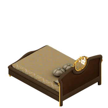 Isometric Bedroom 3D render png